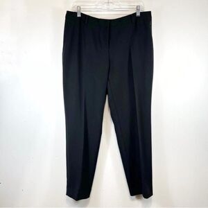 A-K-R-I-S Akris Black Wool Straight Leg Trouser Pants Size Woman's US 12